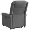 vidaXL Massagesessel mit Aufstehhilfe Dunkelgrau Stoff