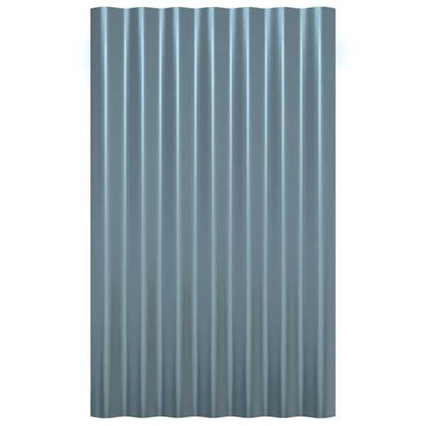 vidaXL Dachpaneele 36 Stk. Verzinkter Stahl Grau 60x36 cm