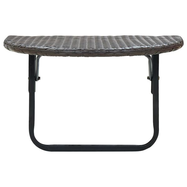 vidaXL Balkontisch Braun 60x60x40 cm Poly Rattan