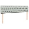 vidaXL Ottoman-Bett mit Matratze Hellgrau 160x200 cm Samt