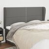 vidaXL Kopfteil mit Ohren Dunkelgrau 163x23x118/128 cm Stoff