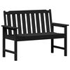 vidaXL Gartenbank Schwarz 120 x 59 x 88 cm HDPE