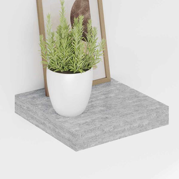 vidaXL Schweberegale 4 Stk. Betongrau 23x23,5x3,8 cm MDF