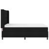 vidaXL LED Boxspringbett mit Matratze Schwarz 140 x 200 cm Stoff