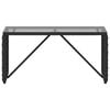 vidaXL Tisch f&uuml;r Outdoor Schwarz 80 x 40 x 40 cm PE Rattan und Glas