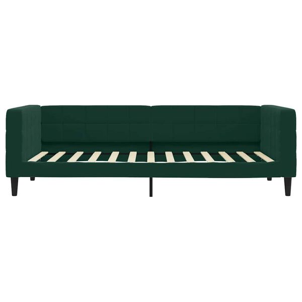 vidaXL Tagesbett mit Matratze Dunkelgr&uuml;n 100x200 cm Samt