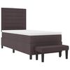 vidaXL Boxspringbett mit Matratze Dunkelbraun 100 x 200 cm Stoff