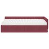 vidaXL Eckbettgestell mit Matratze Sonstiges 2 pcs Grau Stoff