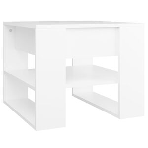 vidaXL Couchtisch Wei&szlig; 55,5x55x45 cm Holzwerkstoff