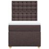 vidaXL Boxspringbett mit Matratze Dunkelbraun 90x190 cm Stoff