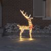 vidaXL 3D Rentier mit 140 LEDs Warmwei&szlig; 128 cm PET