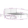 vidaXL Massivholzbett ohne Matratze 120x190 cm Kiefernholz