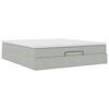vidaXL Ottoman-Bett mit Matratze Hellgrau 160x200 cm Samt