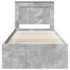 vidaXL Bettrahmen Beton Grau 100 x 200 cm Massives Kiefernholz