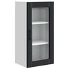 vidaXL Wandglas-Schrank PORTO Schwarz 40 x 31 x 80 cm Holzwerkstoff