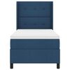 vidaXL Boxspringbett mit Matratze mit Kopfteil Blau 100 x 200 cm Stoff