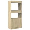 vidaXL Highboard Sonoma-Eiche 63x33x140 cm Holzwerkstoff