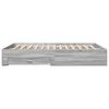 vidaXL Bettgestell mit Schubladen Grau Sonoma 150x200 cm Holzwerkstoff