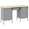 vidaXL Werkbank mit Schubladen 3 pcs Schwarz 150 x 55 x 85 cm