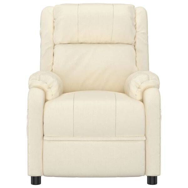 vidaXL Massagesessel Creme Kunstleder