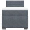 vidaXL Boxspringbett mit Matratze Dunkelgrau 100x200 cm Samt