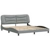 vidaXL Bettgestell ohne Matratze "Hvar" Hellgrau 180x200 cm Stoff