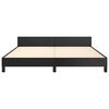 vidaXL Bettgestell mit Kopfteil ohne Matratze Schwarz 160x200 cm