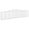 vidaXL Gabionen mit Hochbogen 10 Stk. 400x30x80/100cm Verzinktes Eisen