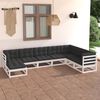 vidaXL 8-tlg. Garten-Lounge-Set mit Kissen Massivholz Kiefer