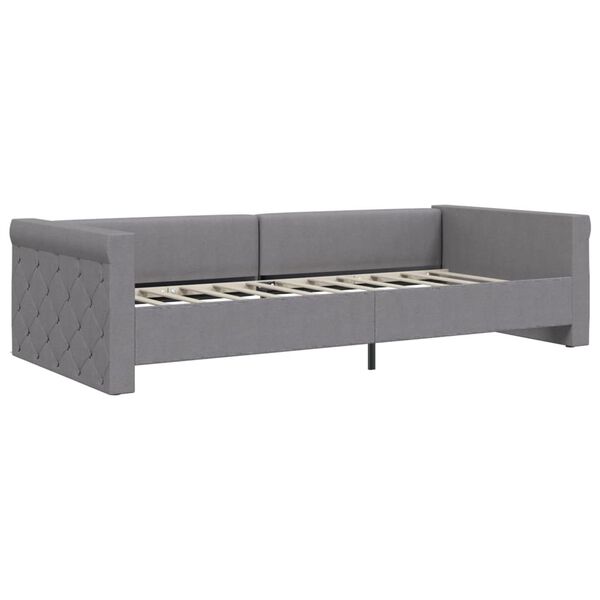 vidaXL Tagesbett USB Hellgrau Stoff 90x200 cm