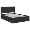 vidaXL Bettrahmen Schwarz 135 x 190 cm Massives Kiefernholz