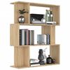 vidaXL B&uuml;cherregal/Raumteiler Sonoma-Eiche 80x24x96 cm Holzwerkstoff