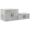 vidaXL Aufbewahrungsschrank 2 pcs Beton Grau 127 x 41 x 40 cm