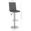 vidaXL Barhocker 2 Stk. Dunkelgrau Stoff