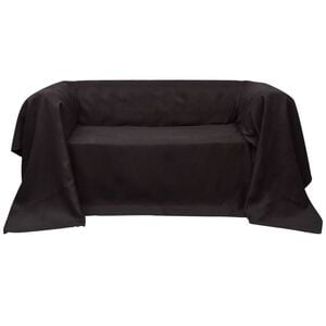 Micro-Suede Sofa&uuml;berwurf Tagesdecke Braun 140 x 210 cm