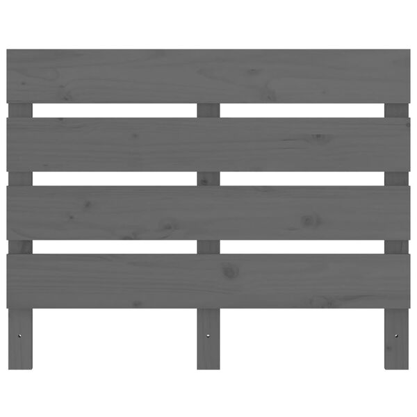 vidaXL Kopfteil Grau 100x3x80 cm Massivholz Kiefer