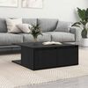 vidaXL Couchtisch Schwarz Eichen-Optik 80 x 80 x 31 cm Holzwerkstoff