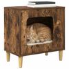 vidaXL Katzenhaus Ger&auml;ucherte Eiche 51 x 30 x 52 cm Holzwerkstoff