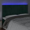 vidaXL LED Kopfteil Dunkelgr&uuml;n 200x5x118/128 cm Samt