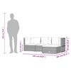 vidaXL 4-tlg. Garten-Lounge-Set mit Kissen Grau Poly Rattan