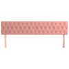 vidaXL Kopfteile Rosa 200x7x78/88 cm Samt