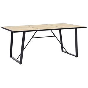 vidaXL Esstisch Eichenfarbe 200x100x75 cm MDF