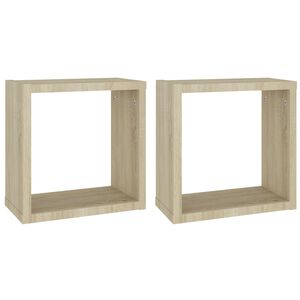 vidaXL W&uuml;rfelregale 2 Stk. Sonoma-Eiche 30x15x30 cm