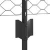 vidaXL Zaun mit Pfosten Grau 0,4 x 25 m Stahl