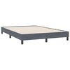 vidaXL Boxspringbett mit Matratze & LED Dunkelgrau 140x220 cm Samt