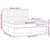 vidaXL Boxspringbett mit Matratze Dunkelbraun 180x200 cm Stoff