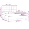 vidaXL Boxspringbett mit Matratze & LED Dunkelbraun 160x200 cm Stoff