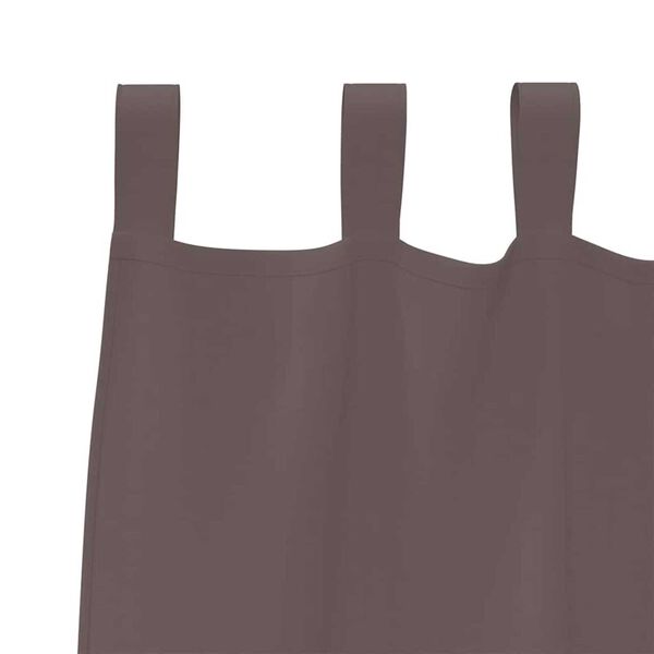 vidaXL Verdunkelungs-Vorh&auml;nge mit Ringen 2 pcs Dunkelbraun