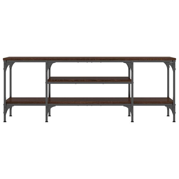 vidaXL TV-Schrank Braun Eichen-Optik 121x35x45cm Holzwerkstoff & Eisen