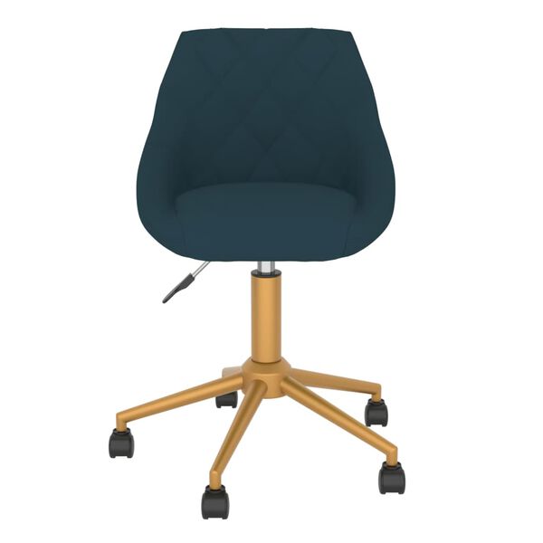 vidaXL Esszimmerst&uuml;hle 4 Stk. Drehbar Blau Samt